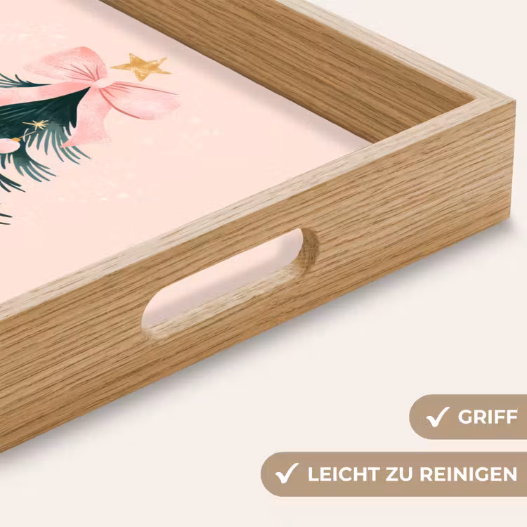 Tablett - Weihnachtszeit - Weihnachtsbaum - Rosa — 5