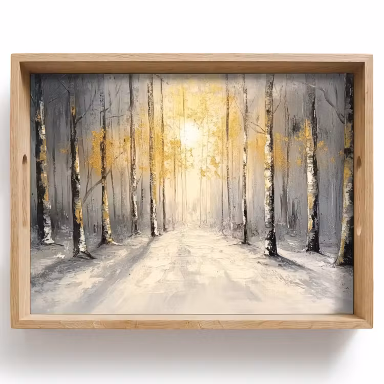 Tablett - Winter - Abstrakt - Schnee - Natur - Sonne — 1
