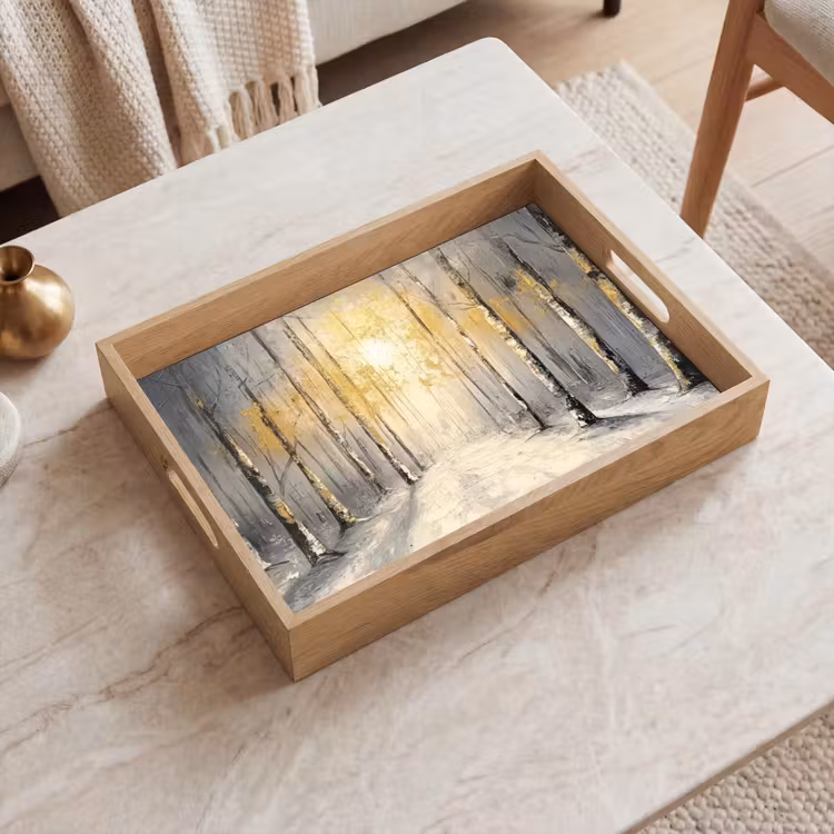 Tablett - Winter - Abstrakt - Schnee - Natur - Sonne — 2