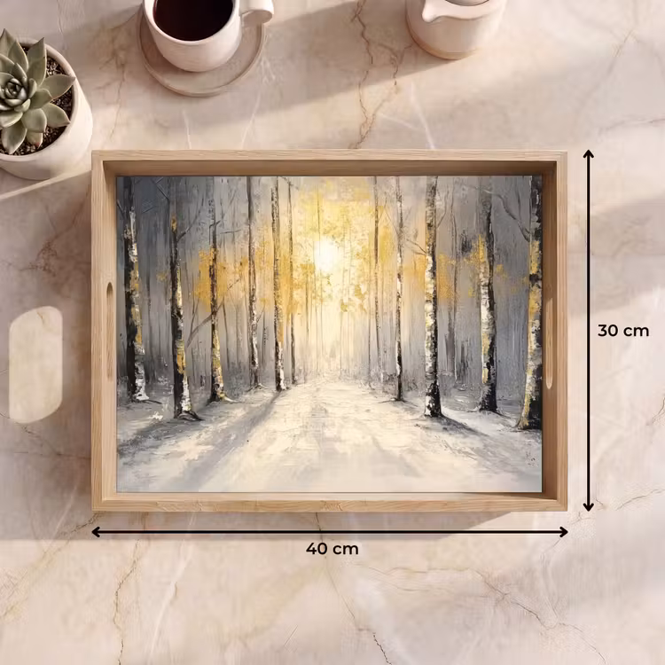 Tablett - Winter - Abstrakt - Schnee - Natur - Sonne — 9