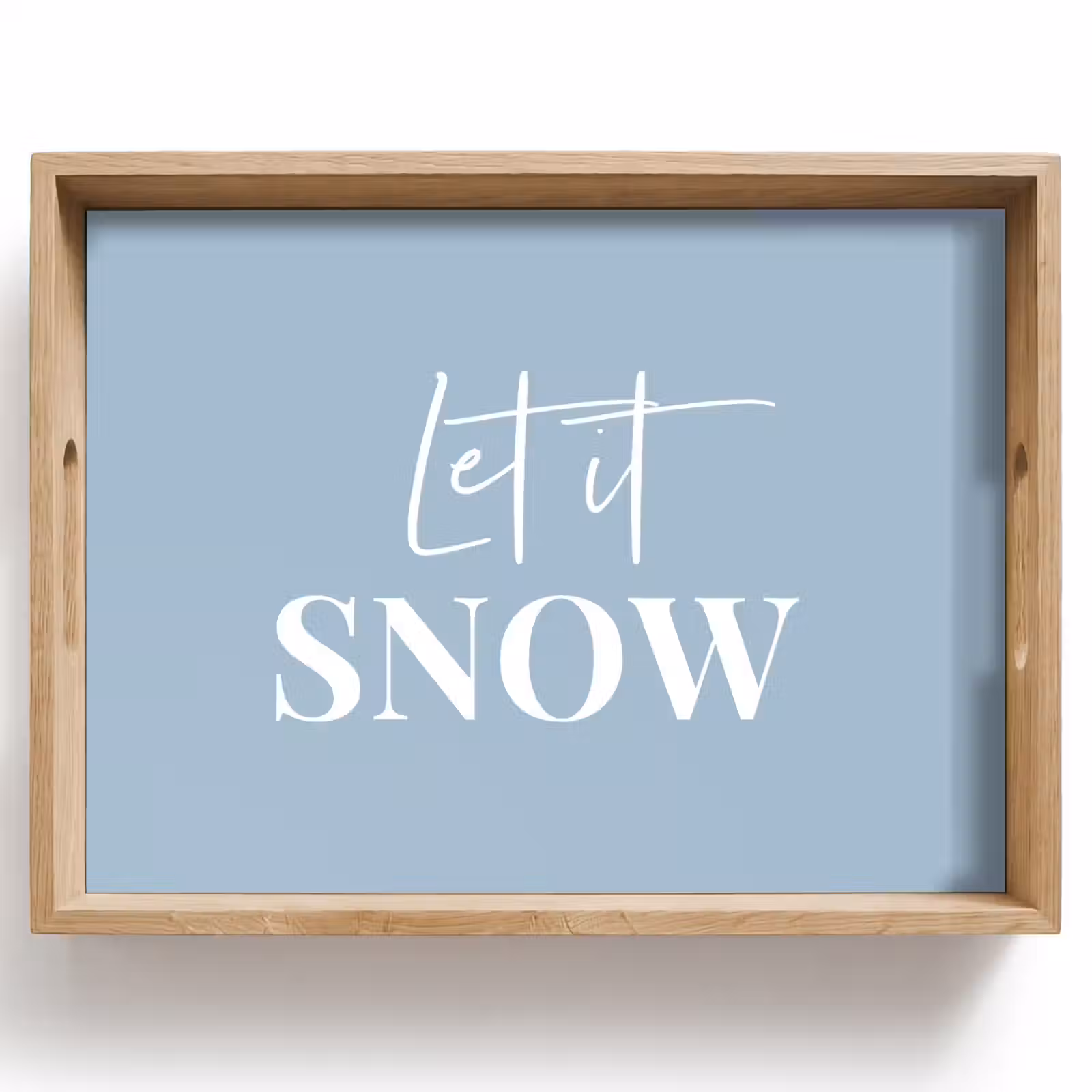 Tablett - Schnee - Winter - Blau - Lass es schneien — 1