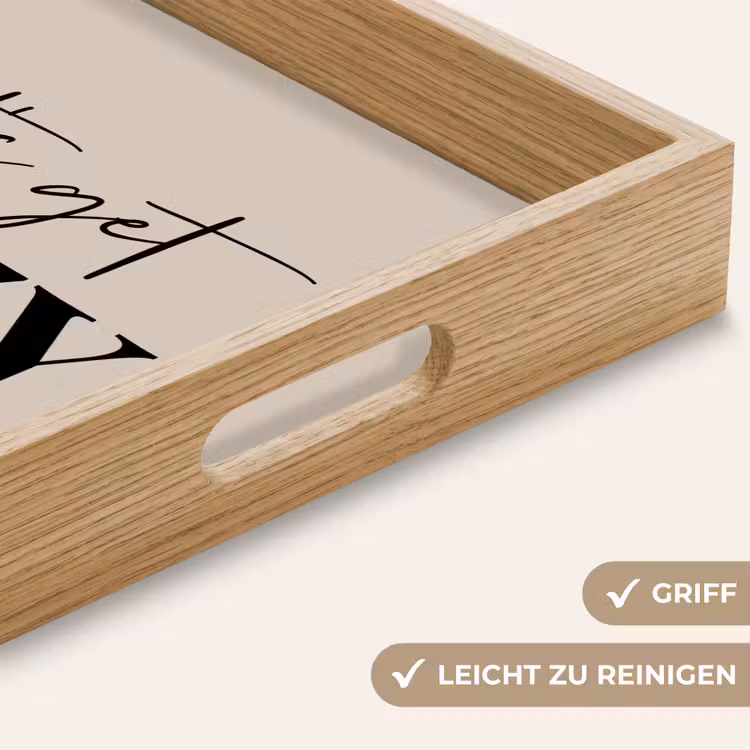 Tablett - Beige - Winter - Zitat - Gemütlich — 5
