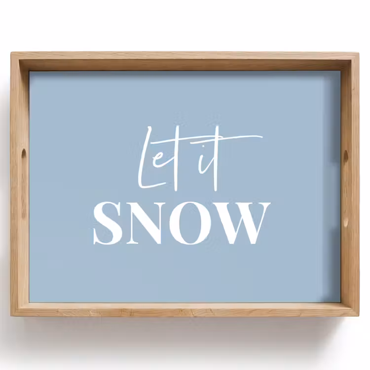 Tablett - Schnee - Winter - Blau - Lass es schneien — 1