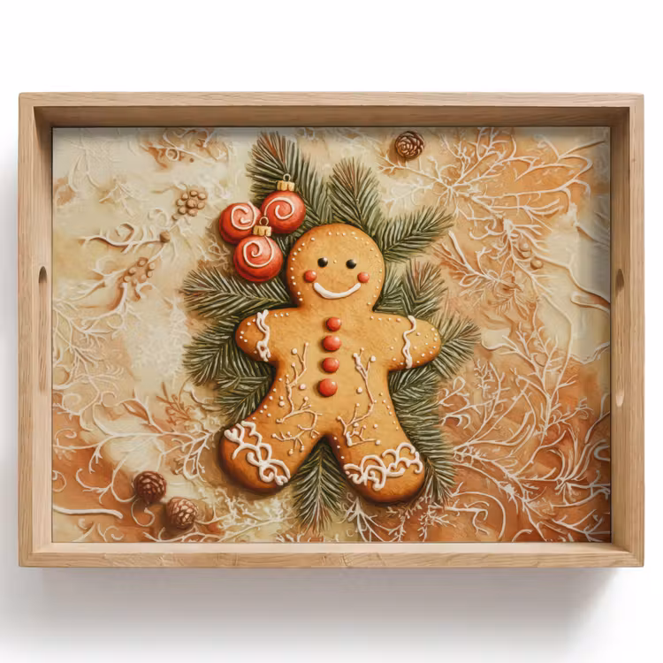 Tablett - Weihnachten - Plätzchen - Puppe - Spekulatius — 1