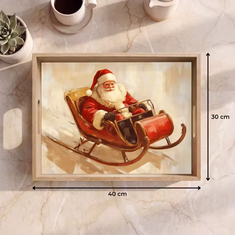 Tablett - Weihnachten - Schlitten - Weihnachtsmann — 9
