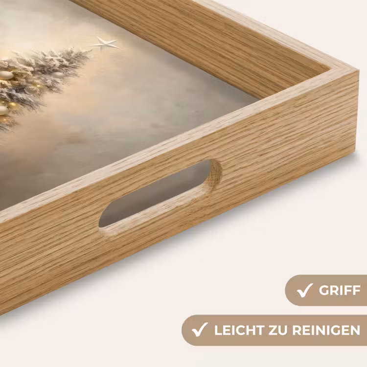 Tablett - Weihnachten - Weihnachtsbaum - Schnee - Kunst — 5