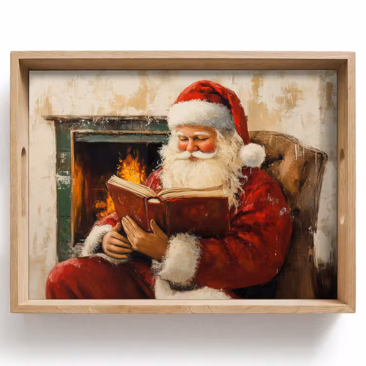 Tablett - Weihnachten - Weihnachtsmann - Winter - Open Fireside — 1