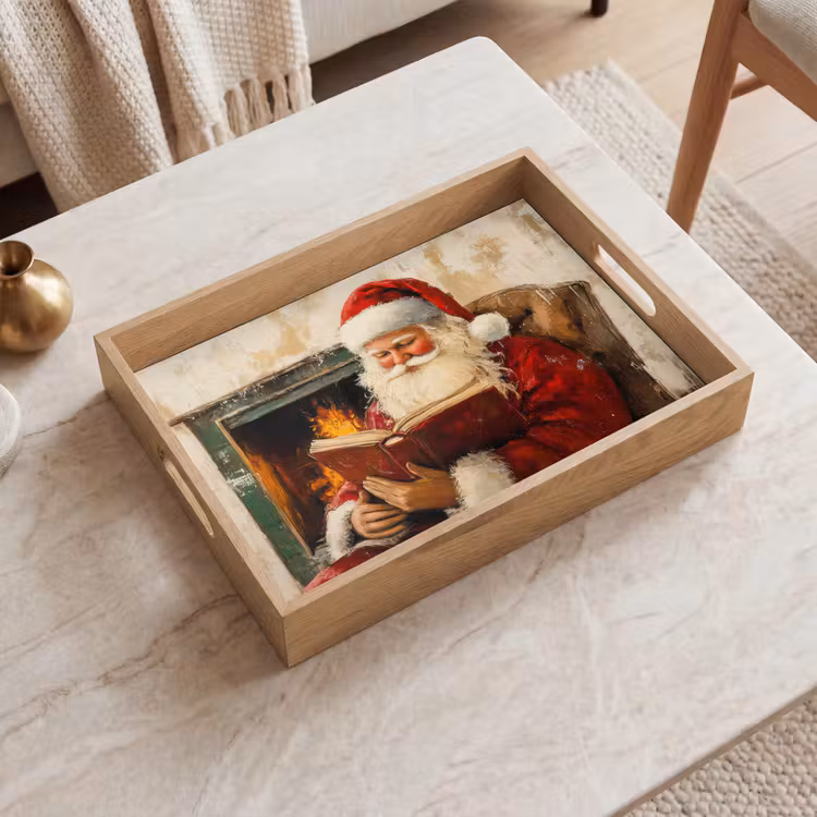 Tablett - Weihnachten - Weihnachtsmann - Winter - Open Fireside — 2