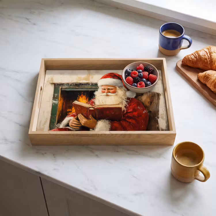 Tablett - Weihnachten - Weihnachtsmann - Winter - Open Fireside — 4