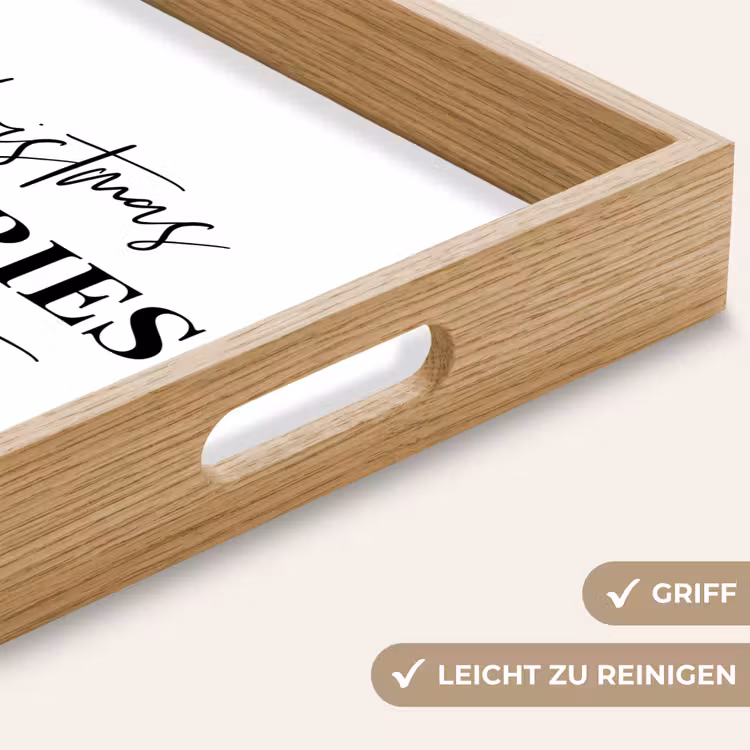 Tablett - Zitat Weihnachten - Winter - Weihnachtskalorien - Weiß — 5