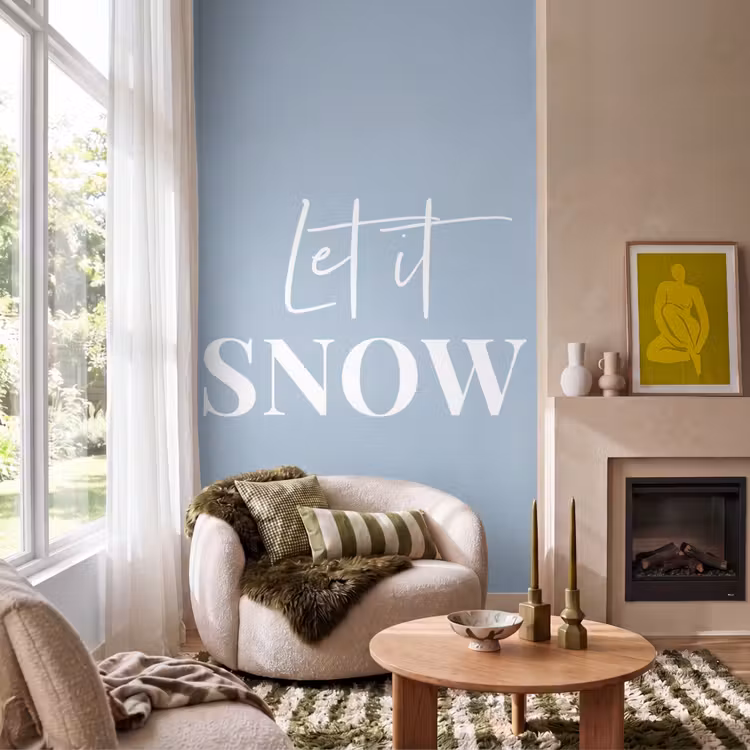 Tapete - Schnee - Winter - Blau - Lass es schneien — 1