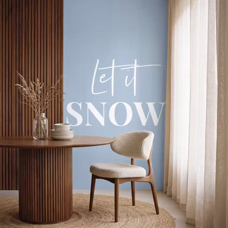 Tapete - Schnee - Winter - Blau - Lass es schneien — 4