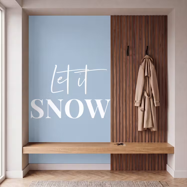 Tapete - Schnee - Winter - Blau - Lass es schneien — 5