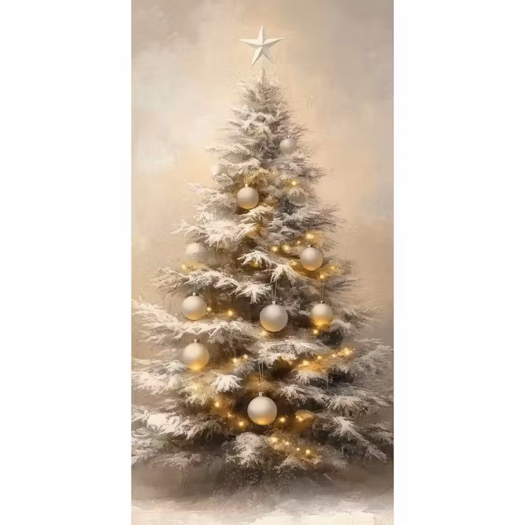 Tapete - Weihnachten - Weihnachtsbaum - Schnee - Kunst — 2