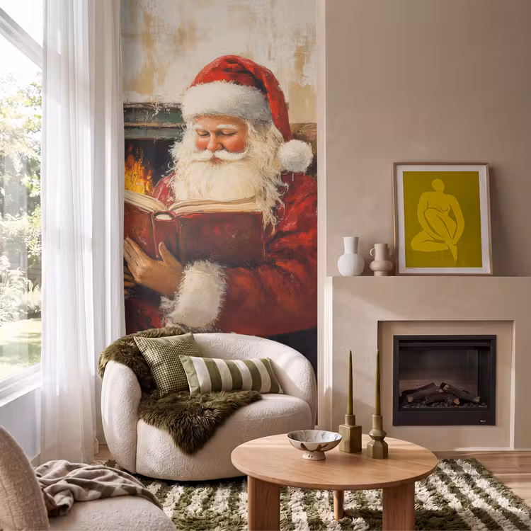 Tapete - Weihnachten - Weihnachtsmann - Winter - Open Fireside — 1