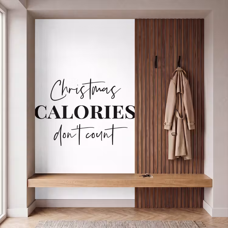 Tapete - Zitat Weihnachten - Winter - Weihnachtskalorien - Weiß — 5