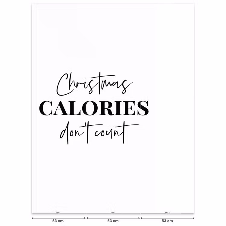 Tapete - Zitat Weihnachten - Winter - Weihnachtskalorien - Weiß — 6