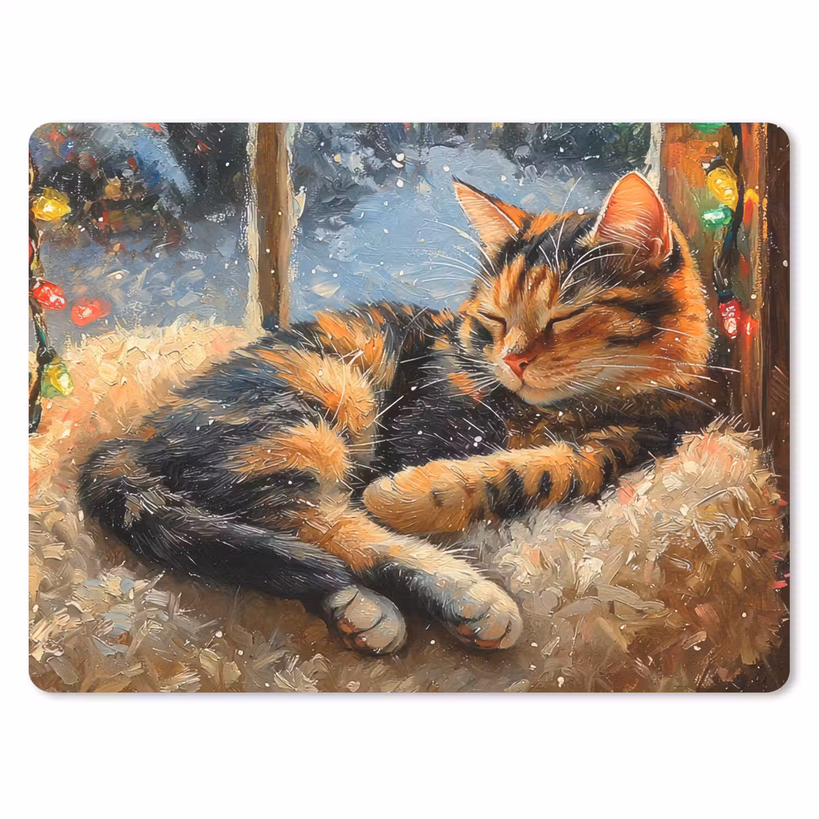 Mauspad - Katze - Weihnachten - Winter - Tier — 1