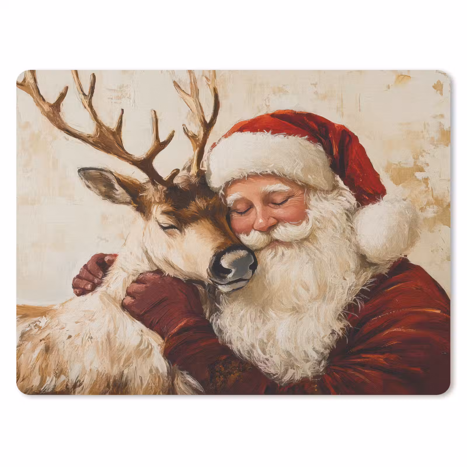 Mauspad - Weihnachtsmann - Rentier - Weihnachten — 1