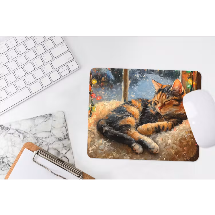 Mauspad - Katze - Weihnachten - Winter - Tier — 2