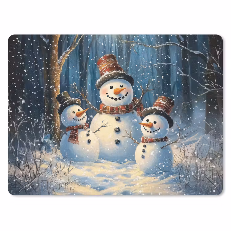 Mauspad - Schneemann - Schnee - Winter - Wald — 1