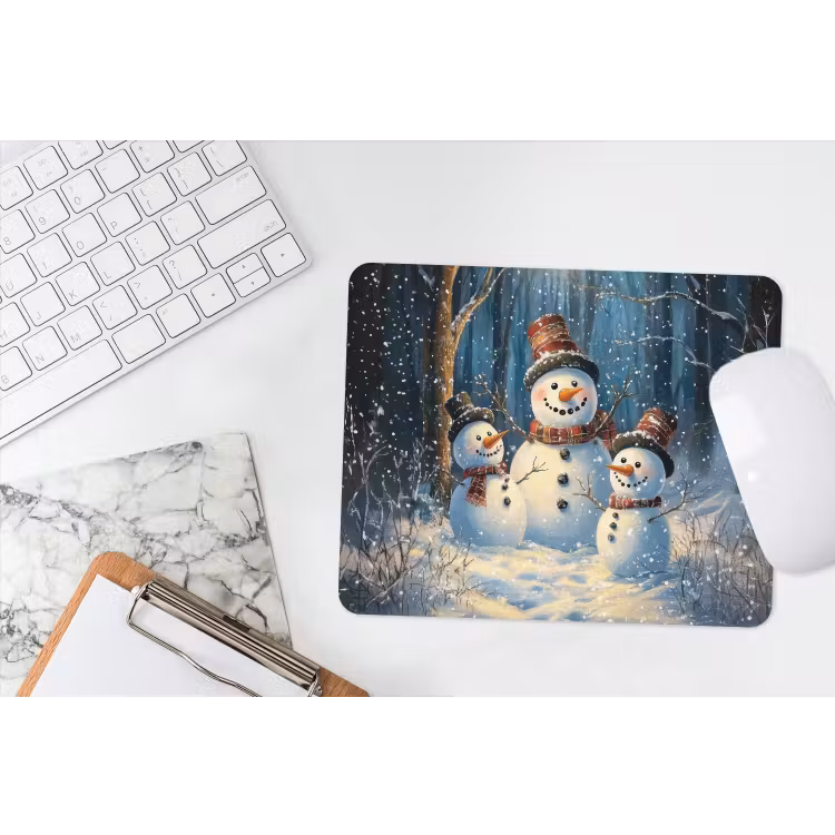 Mauspad - Schneemann - Schnee - Winter - Wald — 2