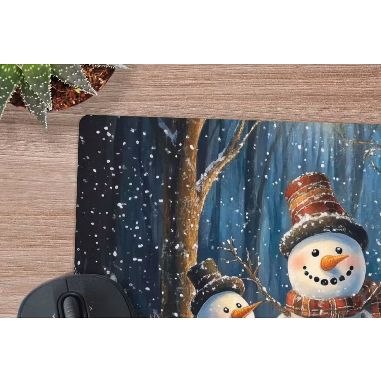 Mauspad - Schneemann - Schnee - Winter - Wald — 4