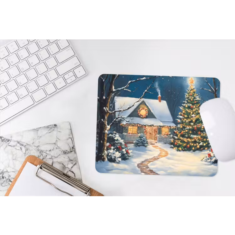 Mauspad - Weihnachten - Weihnachtsbaum - Winter - Zuhause - Schnee — 2