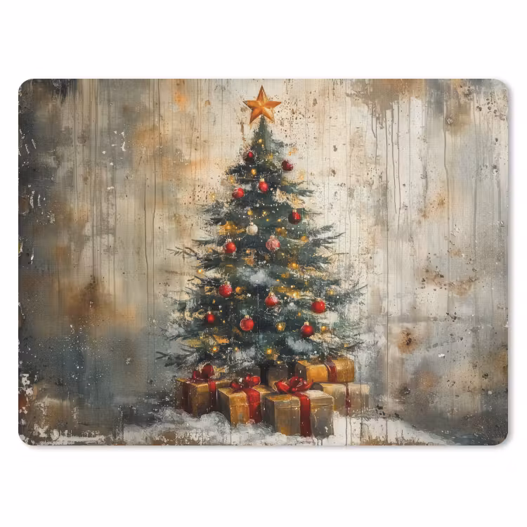 Mauspad - Weihnachtsbaum - Vintage - Weihnachten - Geschenk — 1
