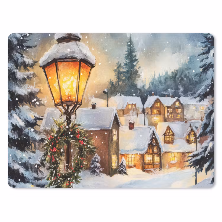 Mauspad - Weihnachtsdorf - Häuser - Schnee - Weihnachten — 1