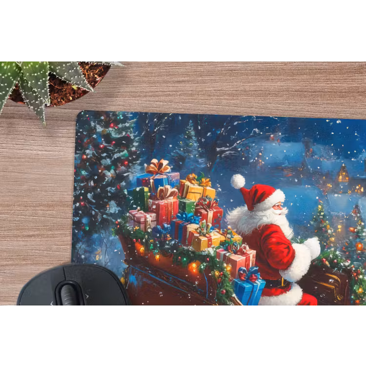 Mauspad - Weihnachtsmann - Rentier - Weihnachten - Schnee — 4