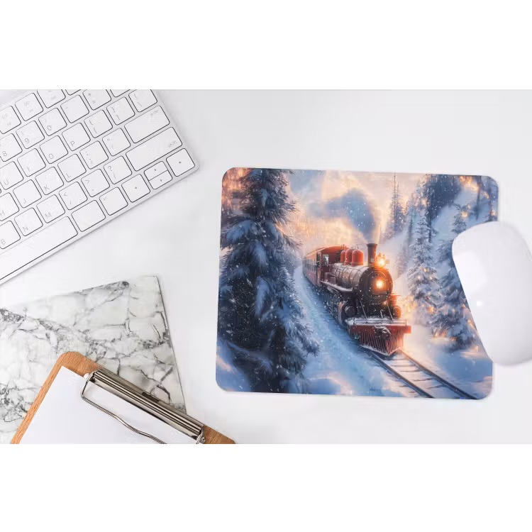 Mauspad - Weihnachtszug - Schnee - Winter - Weihnachten — 2