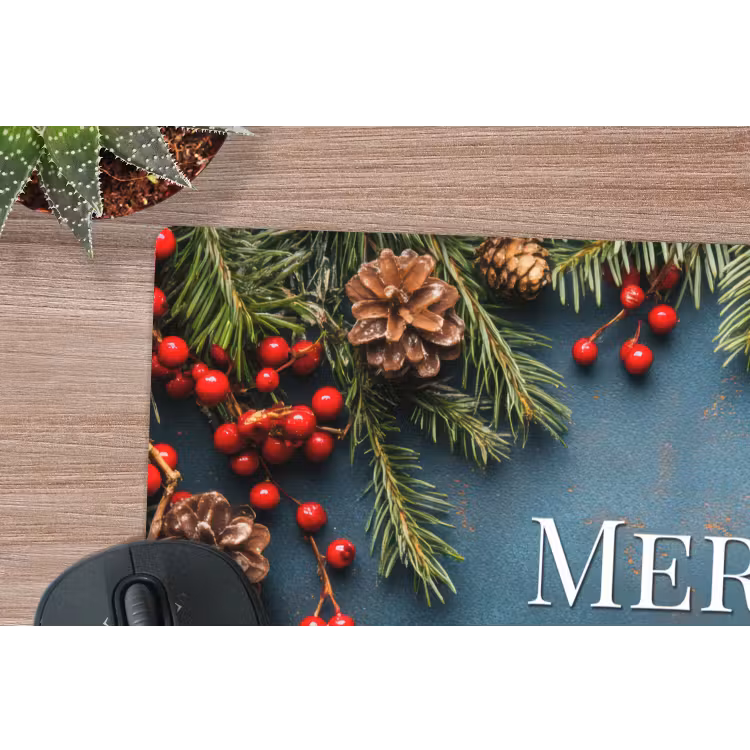 Mauspad - Frohe Weihnachten - Blau - Weihnachten - Winter — 4