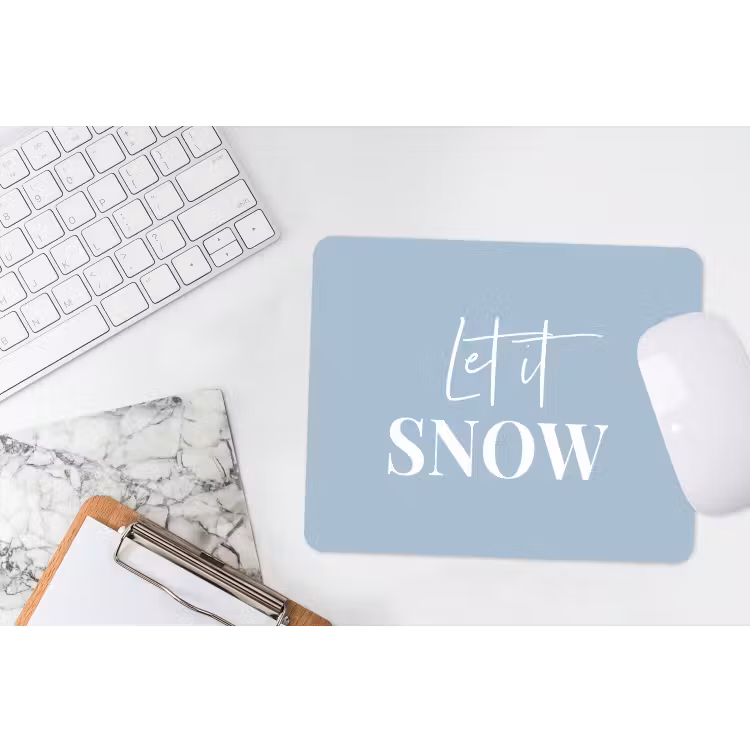 Mauspad - Schnee - Winter - Blau - Lass es schneien — 2
