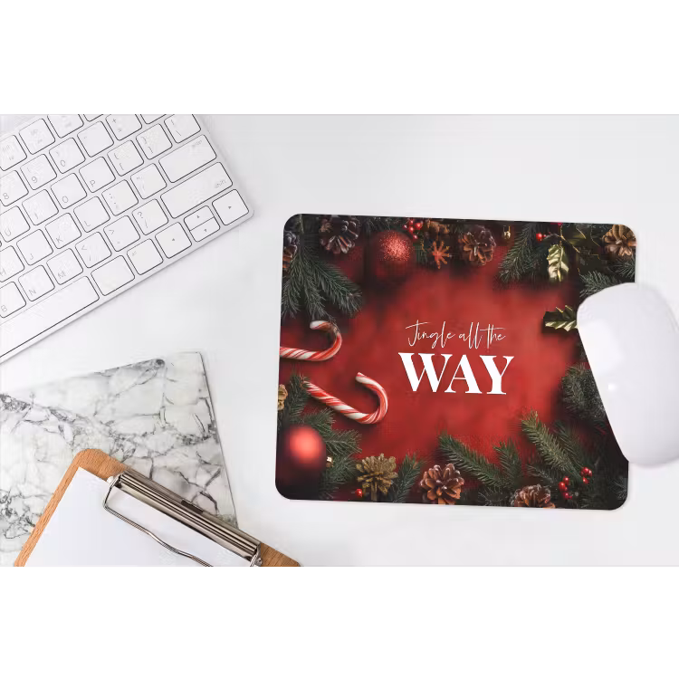 Mauspad - Weihnachten - Zitat - Rot - Weihnachtskugeln — 2