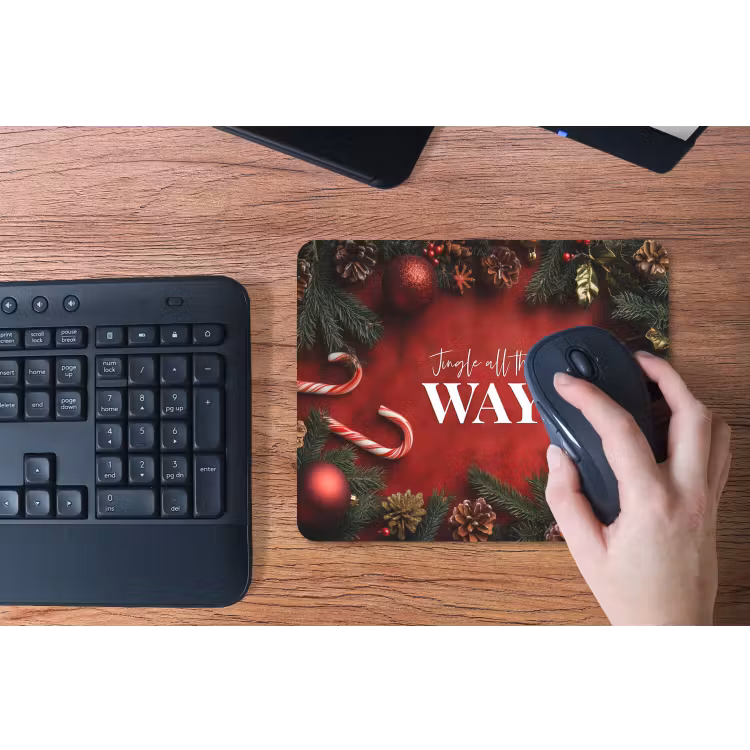 Mauspad - Weihnachten - Zitat - Rot - Weihnachtskugeln — 3