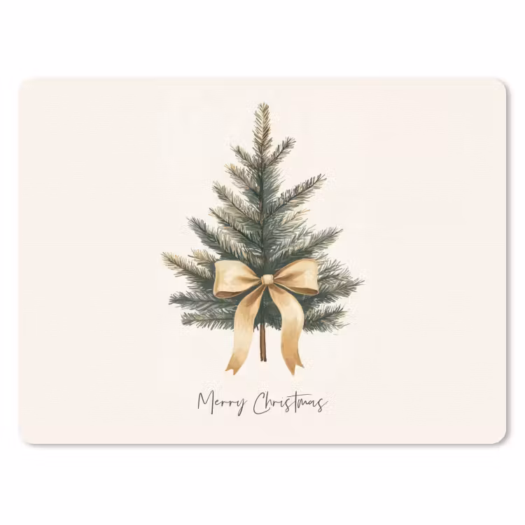 Mauspad - Weihnachtsbaum - Weihnachten - Frohe Weihnachten - Beige — 1