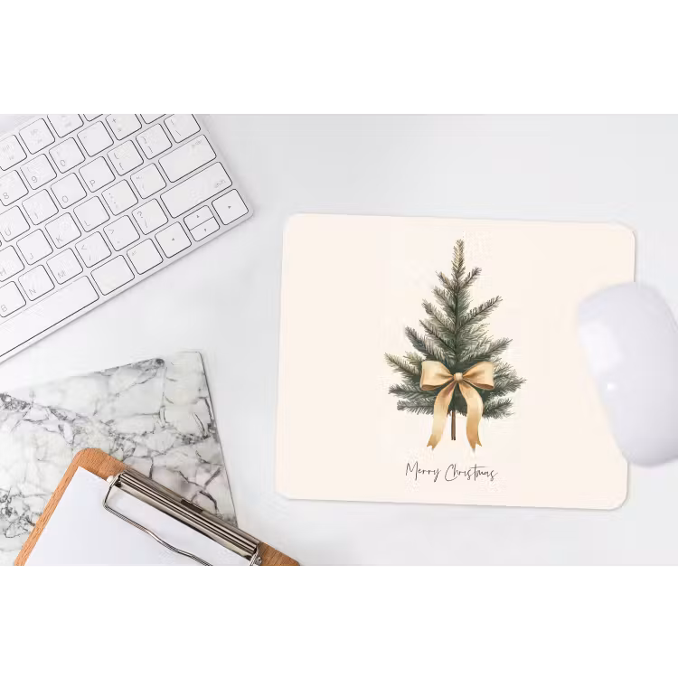Mauspad - Weihnachtsbaum - Weihnachten - Frohe Weihnachten - Beige — 2