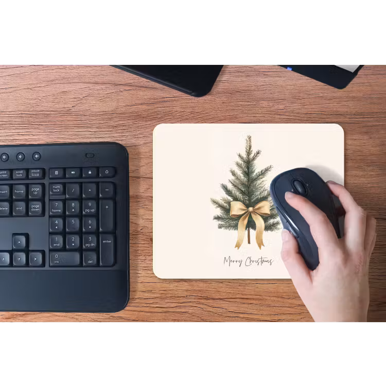 Mauspad - Weihnachtsbaum - Weihnachten - Frohe Weihnachten - Beige — 3
