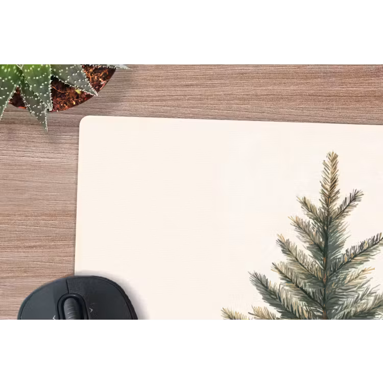Mauspad - Weihnachtsbaum - Weihnachten - Frohe Weihnachten - Beige — 4