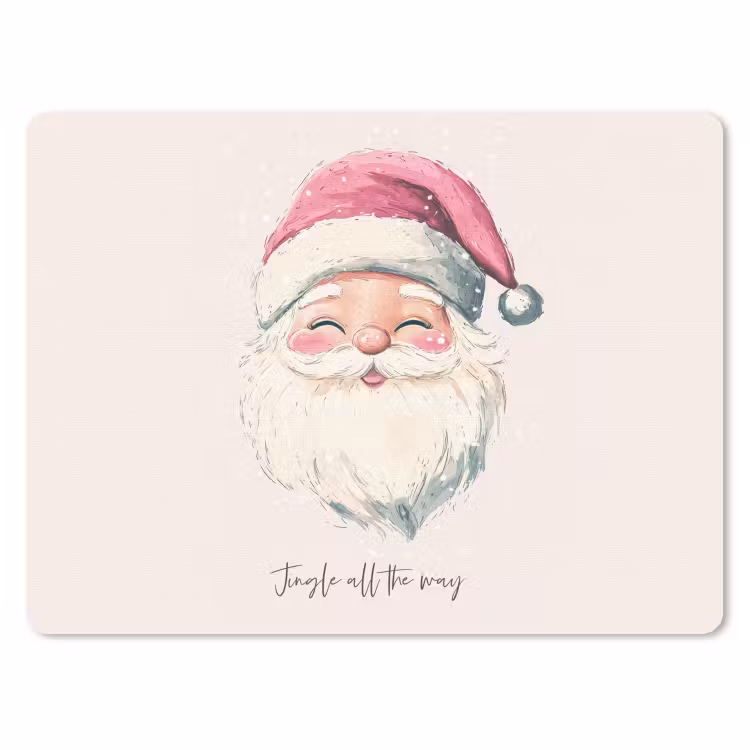 Mauspad - Weihnachtsmann - Weihnachten - Zitat - Beige — 1