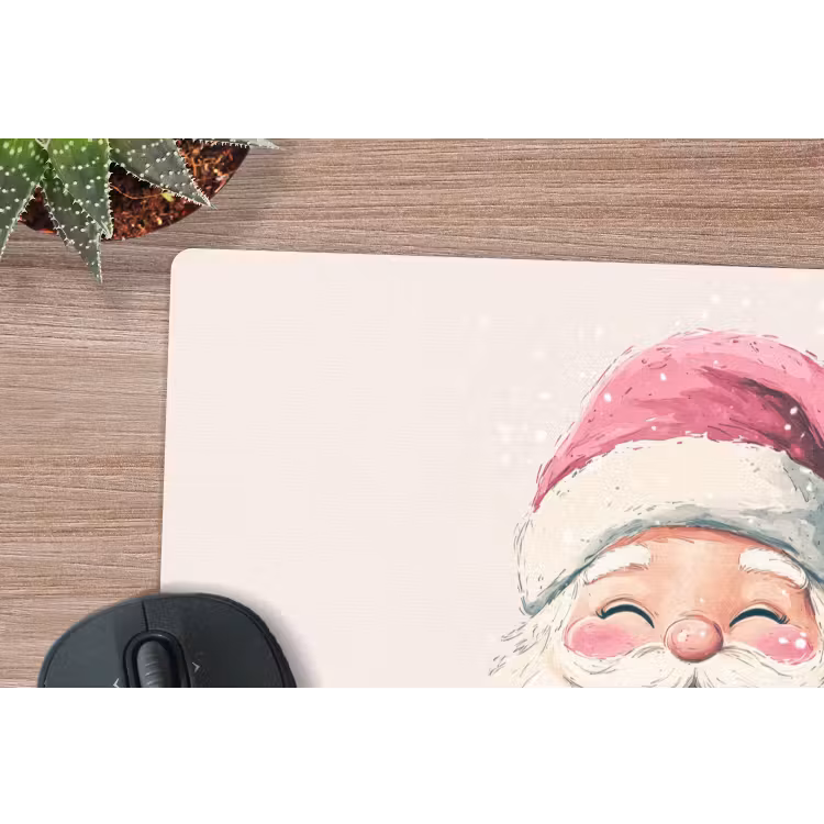 Mauspad - Weihnachtsmann - Weihnachten - Zitat - Beige — 4