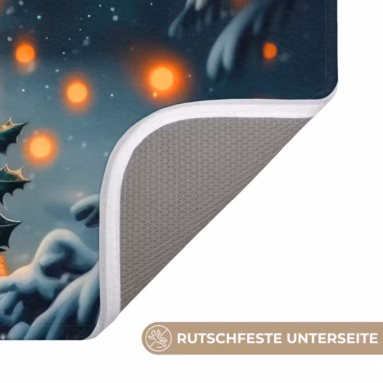 WC Vorleger - Hirsch - Weihnachten - Winter - Schnee - Weihnachtskranz — 3