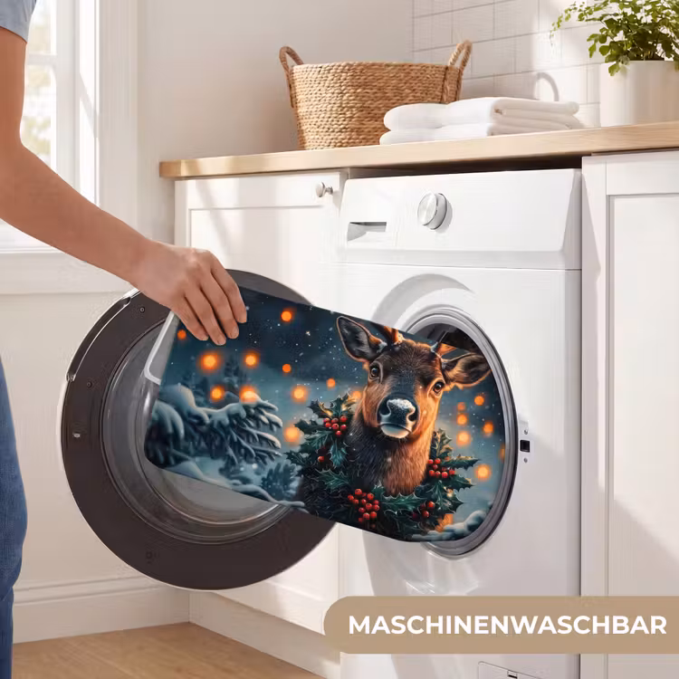 WC Vorleger - Hirsch - Weihnachten - Winter - Schnee - Weihnachtskranz — 5