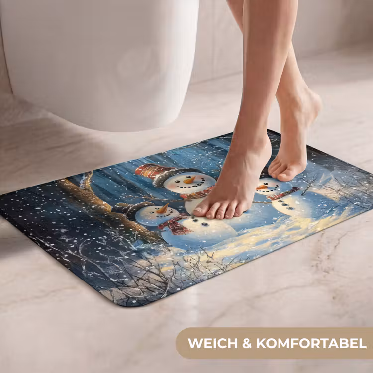 WC Vorleger - Schneemann - Schnee - Winter - Wald — 7