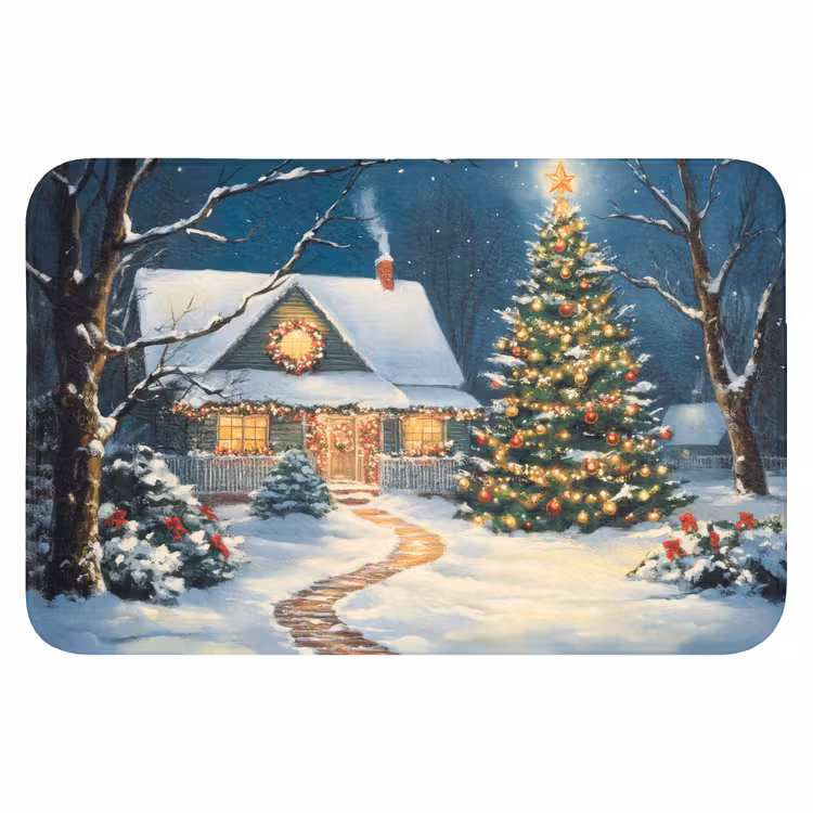 WC Vorleger - Weihnachten - Weihnachtsbaum - Winter - Zuhause - Schnee — 1