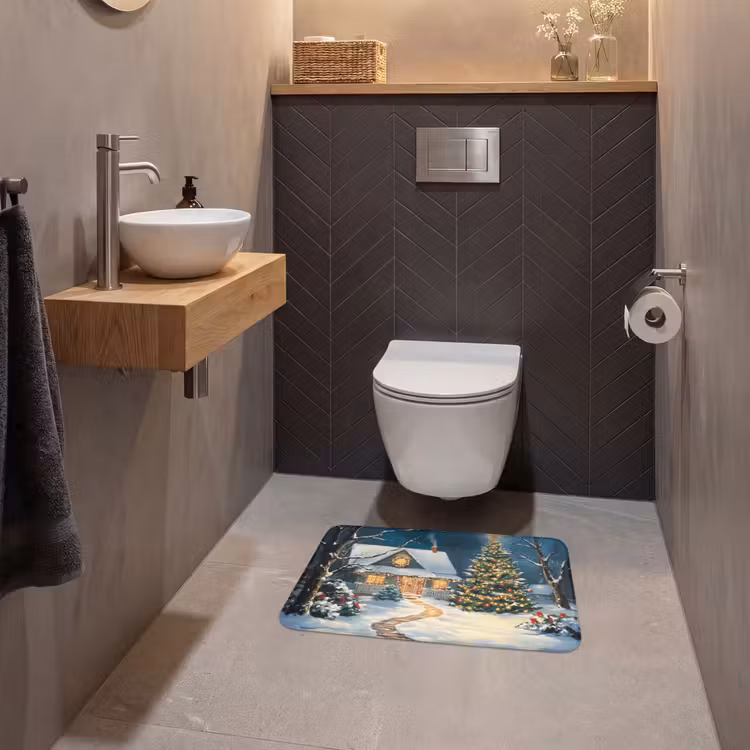 WC Vorleger - Weihnachten - Weihnachtsbaum - Winter - Zuhause - Schnee — 2