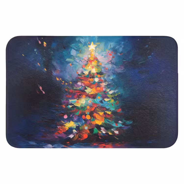 WC Vorleger - Weihnachtsbaum - Weihnachten - Abstrakt - Farbenfroh — 1