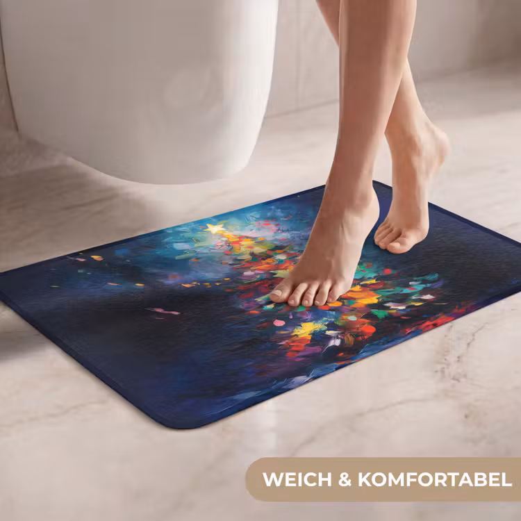 WC Vorleger - Weihnachtsbaum - Weihnachten - Abstrakt - Farbenfroh — 7