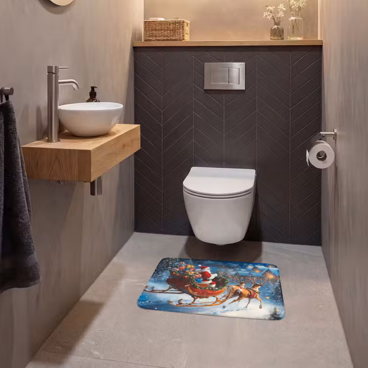 WC Vorleger - Weihnachtsmann - Rentier - Weihnachten - Schnee — 2